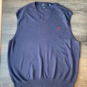 Polo Ralph Lauren 100% Pima Cotton Sweater Vest - Size XL